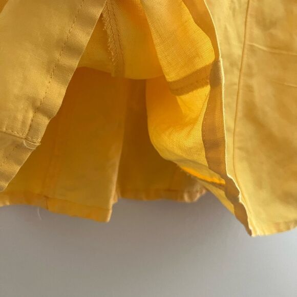 Sherry Taylor Sz S Yellow ☀️ Pleated Linen Look Skirt NWT 🏷 - Picture 5 of 11